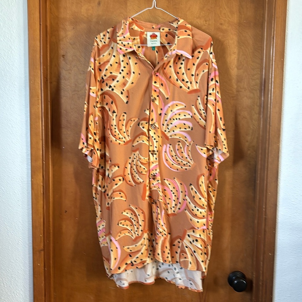 Farm Rio short sleeve banana shirt